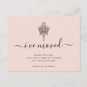 Cute Modern Script I heeft Bird House Moving Aankondigingskaart (Voorkant)