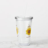 Cute Modern Sunflower Summer Vacation Acryl Drinkbeker (Achterkant)