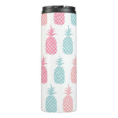 Cute Modern Tropical Pineapple Monogram Tumbler Thermosbeker (Achterkant)