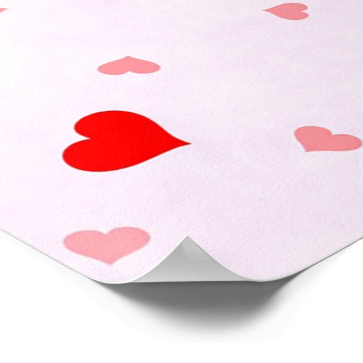 Cute Modern Typography Peace and Love Poster (Hoek)