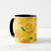 Cute Modern Unique Citrus Fruit Art Pattern Mok (Voorkant links)
