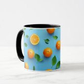 Cute Modern Unique Citrus Fruit Art Pattern Mok (Voorkant links)