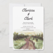 Cute Modern Waterverf Country Landschap Weduwschap Kaart (Voorkant)