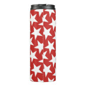 Cute Modern White Stars Monogram Thermosbeker (Achterkant)