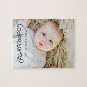 Cute modern Will jij bent mijn Godparent foto Legpuzzel (Horizontaal)