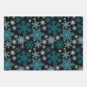 Cute Modern Winter Snowflakes kerst Inpakpapier Vel (Voorkant)
