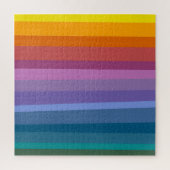 Cute Moderne Abstracte trillende regenboogstripes Legpuzzel (Verticaal)