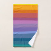Cute Moderne Abstrait Vibrant Arc-en-ciel rayures  (Serviette à main)