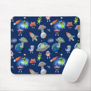 Cute Moderne Buitenaardse Ruimte Kinderen Patroon Muismat
