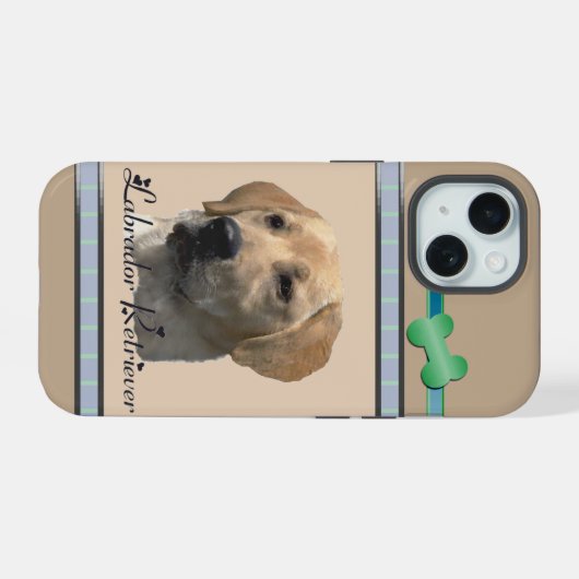 Cute moderne Jaune Lab Chien Art (Verso Horizontal)