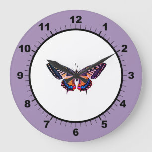 Cute Moderne Photography Butterfly Large Clock Grote Klok
