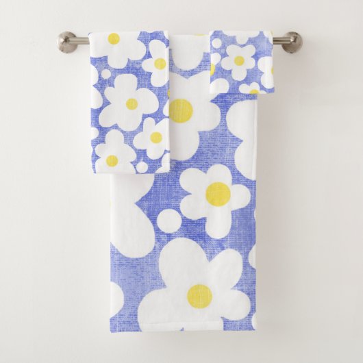 Cute Moderne Retro Daisy Bleu (En situation)