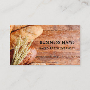 Cute & Moderne Waterverf Brood / Bakery Visitekaartje