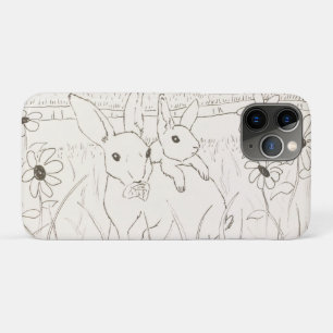 Cute Moeder Baby Bunny Rabbits iPhone 11 Pro Hoesje
