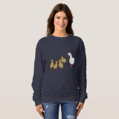 Cute Moeder Duck & Baby Ducklings Trui (Voorkant volledig)