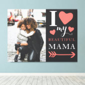 Cute Moederdag Canvas Afdruk (Insitu (Houten vloer))