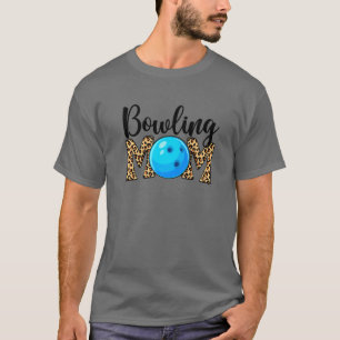 Cute Moederdag Leopard Bowling mammie T-shirt
