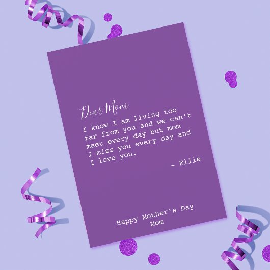 Cute Moederdag vermist haar Kaart