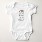 Cute Moeders Baby Olifanten Bodysuit (Voorkant)