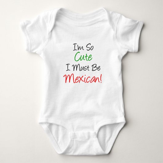 Cute moet Mexicaans zijn. Romper (Voorkant)