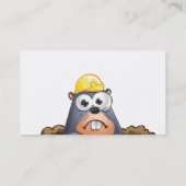 Cute Mole Digging Cartoon Visitekaartje (Achterkant)