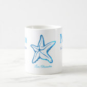 Cute Mom Blue Starfish Beachy Coffee Mug (Centre)