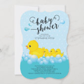 Cute Mom Canard & Triplets Baby shower Invitation (Devant)