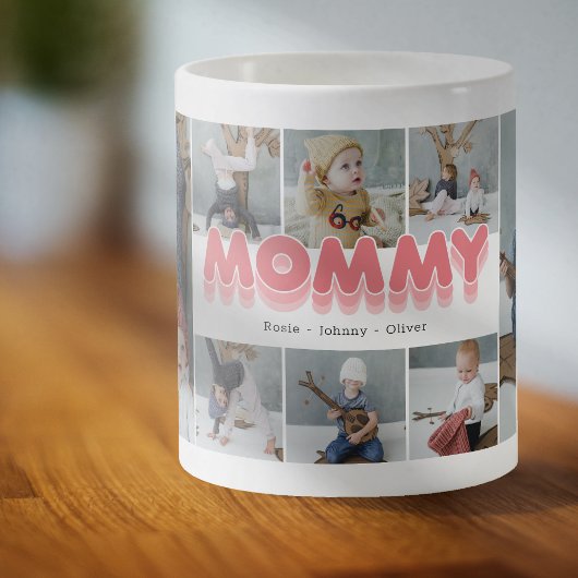 Cute Mommy 8 Photo Collage Café Mug