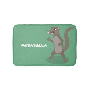 Cute mongoose cartoon illustratie badmat