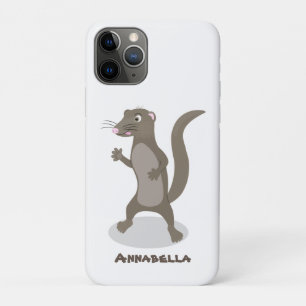 Cute mongoose cartoon illustratie iPhone 11 pro hoesje