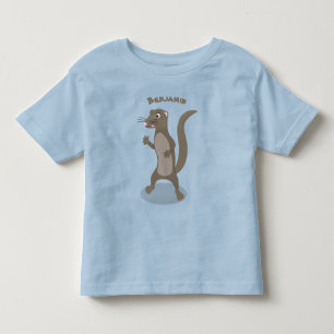 Cute mongoose cartoon illustratie kinder shirts