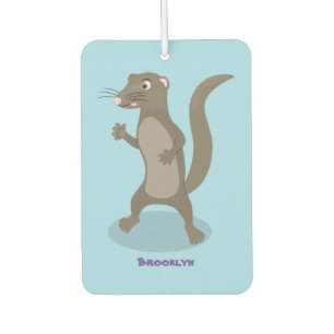 Cute mongoose cartoon illustratie luchtverfrisser