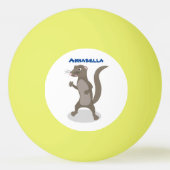 Cute mongoose cartoon illustratie pingpongballen (Achterkant)