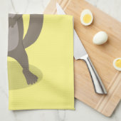 Cute mongoose cartoon illustratie theedoek (Quarter Fold)