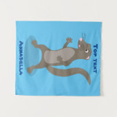 Cute mongoose cartoon illustratie wandkleed (Voorkant (horizontaal))