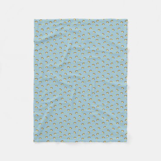Cute Monkey Banana Pattern Fleece Blanket (Voorkant)