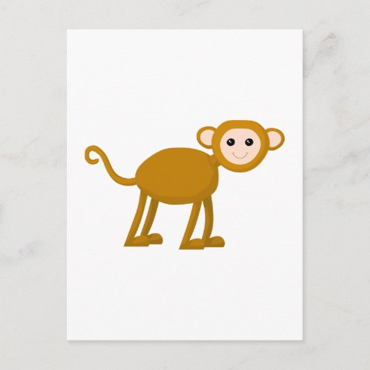 Cute Monkey. Briefkaart (Voorkant)