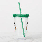 Cute monkey cartoon custom kid's name acryl drinkbeker (Links)