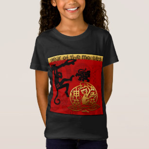 Cute Monkey Chinees Jaar Zodiac Birthday Girl T-sh T-shirt