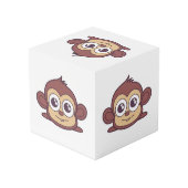 Cute monkey clipart kubus (Achter hoekig)