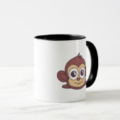 Cute monkey clipart mok (Voorkant rechts)
