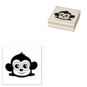 Cute monkey clipart 	rubberstempel (Gestempeld)