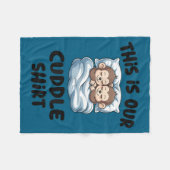 Cute Monkey Couple This Is Our Cuddle  Fleece Deken (Voorkant (Horizontaal))