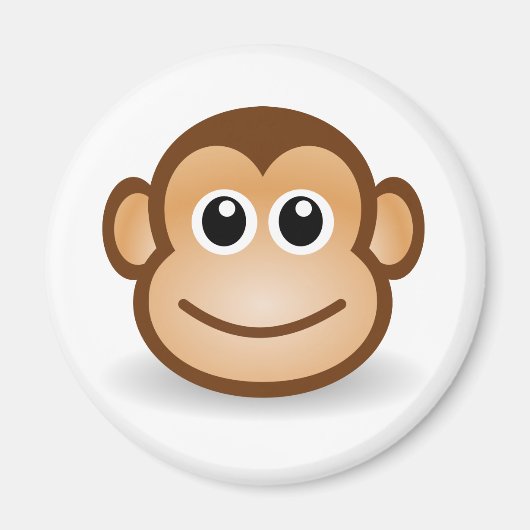 Cute Monkey Face Magneet (Voorkant)