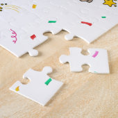 Cute Monkey Happy Birthday Cupcake Puzzles  (Côté)