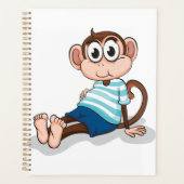 Cute Monkey in Blue Striped Shirt and Shorts (Devant)