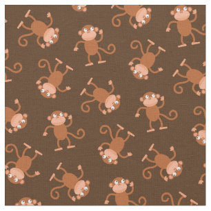 Cute Monkey Kinder Baby Nursery Brown Stof