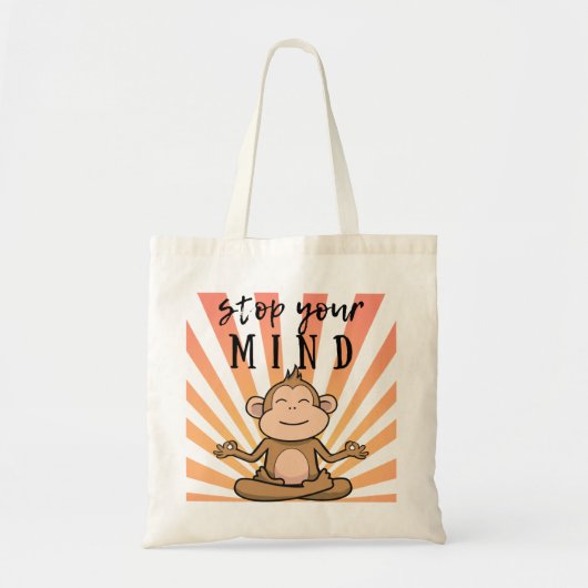 Cute Monkey Meditation Yoga Canvas tas (Voorkant)