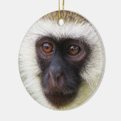 Cute monkey portret keramisch ornament (Links)