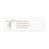 Cute Monkey Return Address Labels (Voorkant)